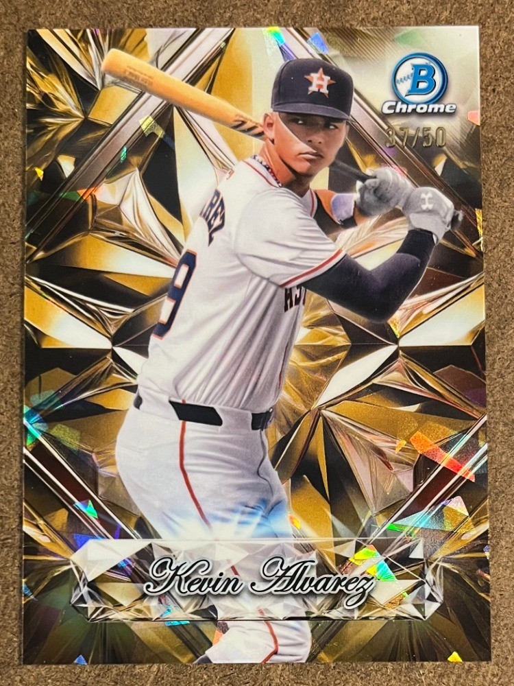 2025 Bowman Chrome Sapphire Selections Gold SS-16 KEVIN ALVAREZ /50 - Astros