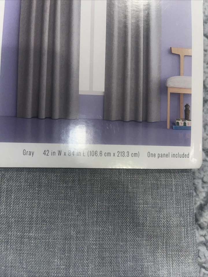 42"x84" Room Darkening Curtain Gray Window Panel Room Essentials One Panel - Image 2 of 3