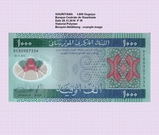 MAURETANIEN  Mauretania 1000 OUGUIYA  2014  P 19 D Unc. polymer 666##