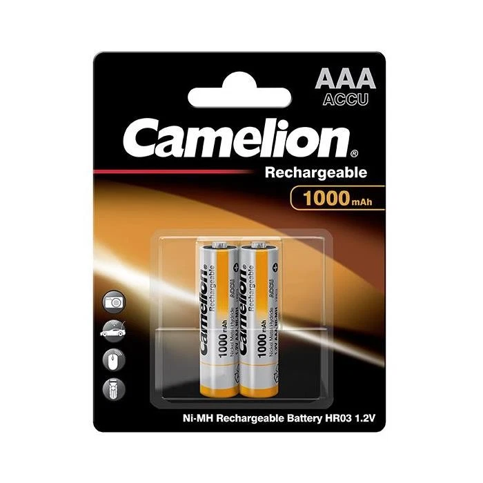 [17010203] Camelion Pack 2 accus rechargeables AAA Micro 1000mAH - Photo 1/1