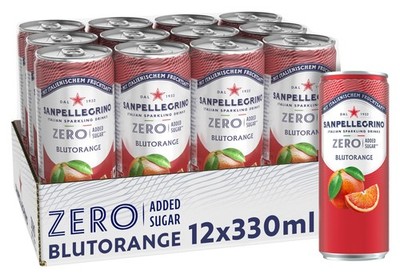 Blutorange Zero Added Sugar, BlutorangenLimonade mit 10% Fruchtsaft, ohne Zuc...