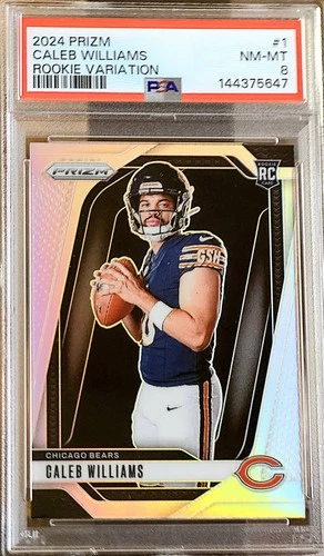 New Listing2024 Panini Prizm - Rookie Variations Caleb Williams #1 Silver Prizm (RC) PSA 8