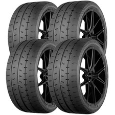 (QTY 4) 225/40R18 Yokohama Advan A052 92Y XL Black Wall Tires