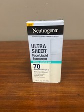 Neutrogena Ultra Sheer Face Liquid Sunscreen Lotion Mineral Sensitive Skin SPF70
