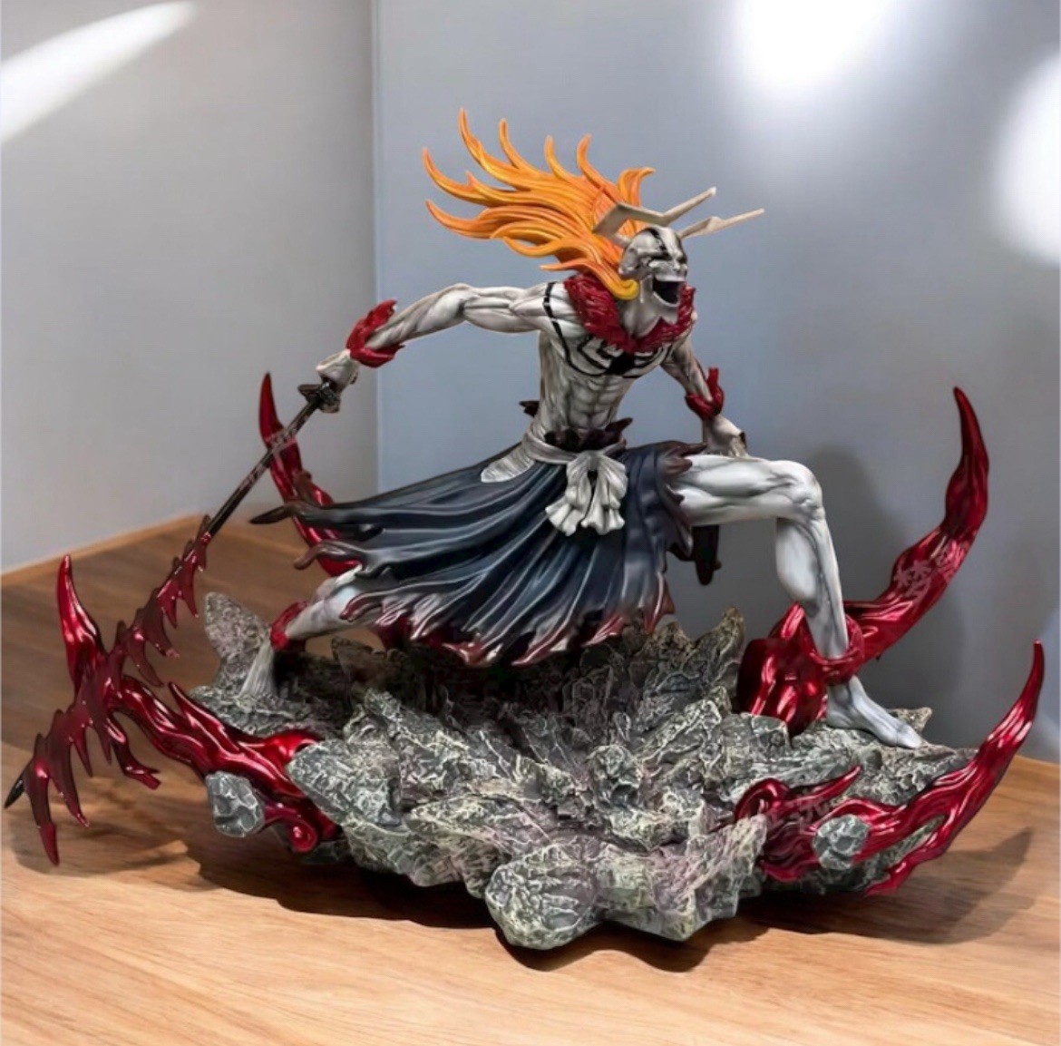 Statue Ichigo Vasto Lorde Bleach 23 cm en résine haute densité pour collectionneur