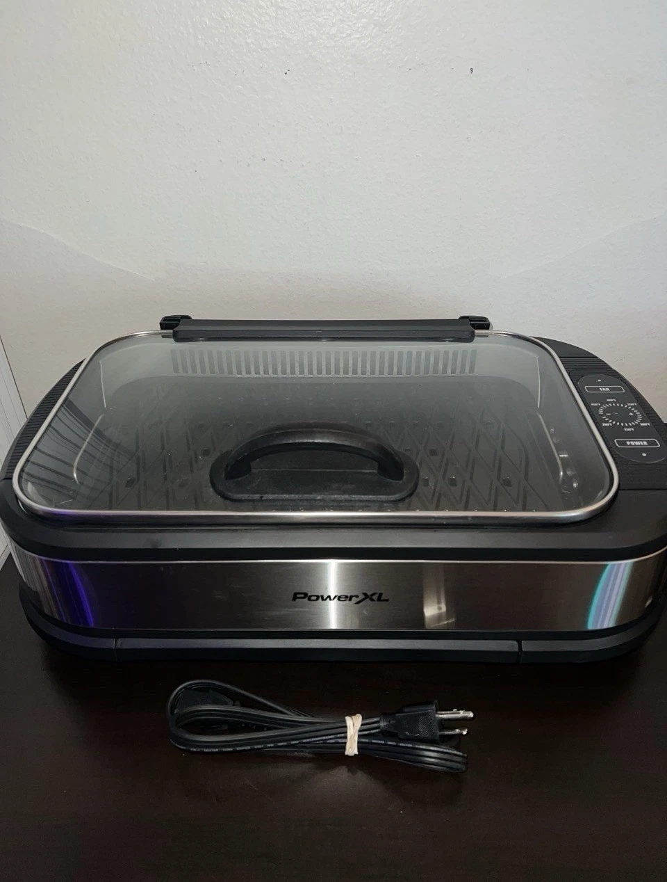 Power XL Indoor Smokeless Grill Pro PG-1500FDR Easy Beginner Clean -Tested/Works