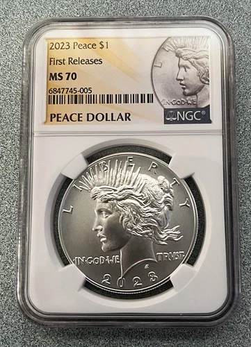 2023 SILVER PEACE DOLLAR NGC GRADED MS 70