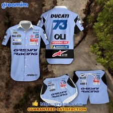 MotoGP Gresini Racing 2025 Alex Marquez 73 Hawaiian Shirt ONLY SHIRT
