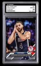 2024 Steph Curry Topps NOW Card #27 Team USA Gold Medal Graded 10