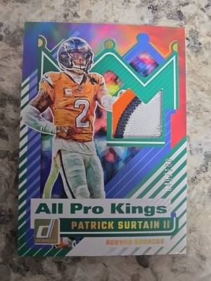 2025 Panini Donruss All Pro Kings Patrick Surtain II #APK-PSN Tri-color Patch...