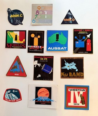 Vintage NASA / Hughes Aircraft ''HS-376 Fleet & History'' 11-Sticker Master Lot