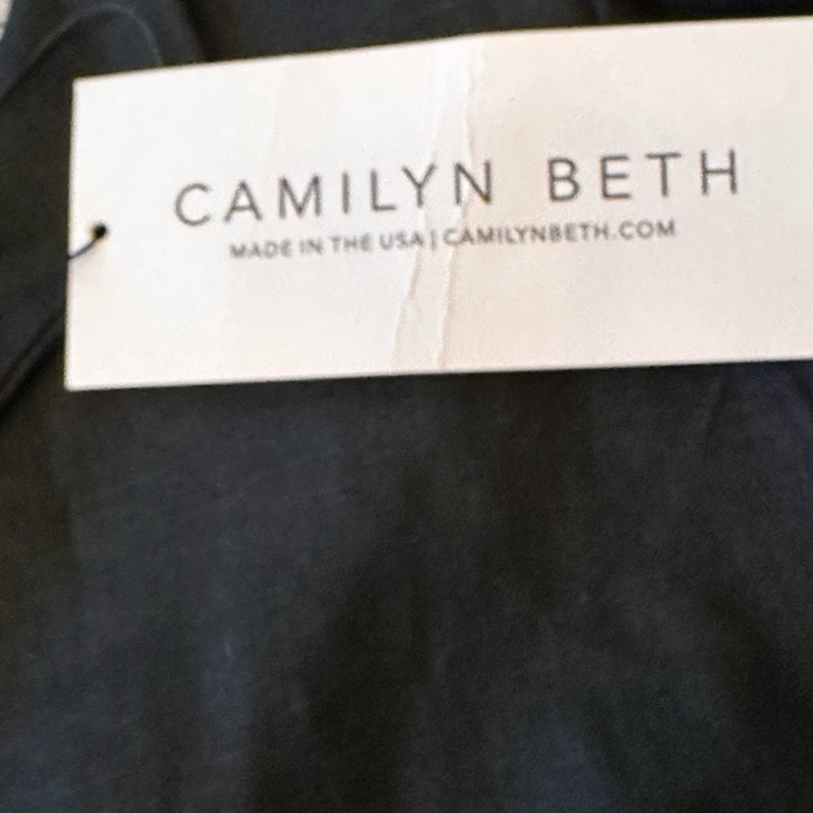 Camilyn Beth NWT SZ 14 the Ann Dress Black Linen V-Neck Puff Sleeve mini image 9