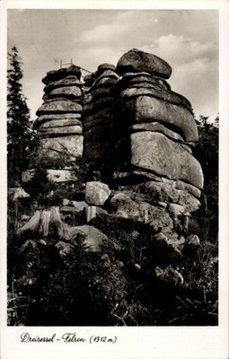 Postcard Haidmühle Bavarian Forest Lower Bavaria, three chair rocks - 4972502