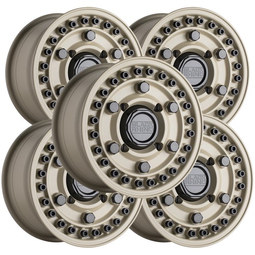 (Set of 5) Black Rhino UTV Armory UTV 15x7 4x156 +51mm Desert Sand ...