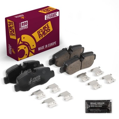 Rear Ceramic Disc Brake Pads w/Hardware for 2016-2023 Mercedes-Benz Metris D1893