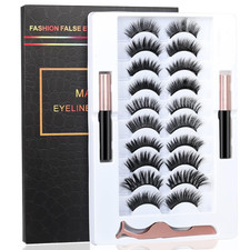 Upgrade 3D Natural Magnetic Eyelashes,Lightweight Magnetic Eyeliner and Eyelashe