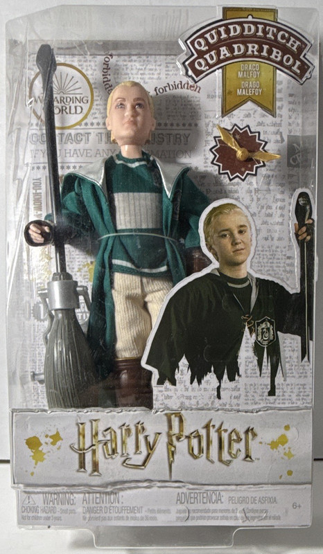 Mattel Harry Potter Quidditch Quadribol Draco Malfoy Fantasy Figure w/ Broom