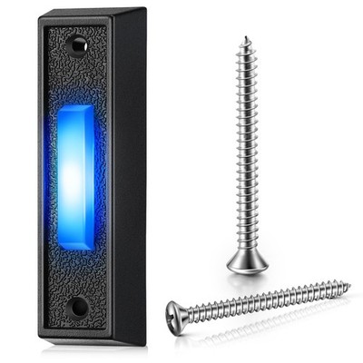 Saillong Lighted Doorbell Button, Wall Mounted Garage Door Switch with Bule L...