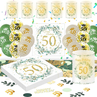 50 Geburtstag Deko MäNner Frauen, GrüN Gold Luftballons 50. Geburtstag Set