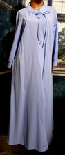 VTG Take-Along Sears Blue Nightgown Robe Sz M Long Sleeve Zip USA Union Made