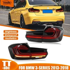 Smoke LED Tail Lights For BMW M3 F30 F35 F80 3-Series 2013-2018 DRL Brake Lights