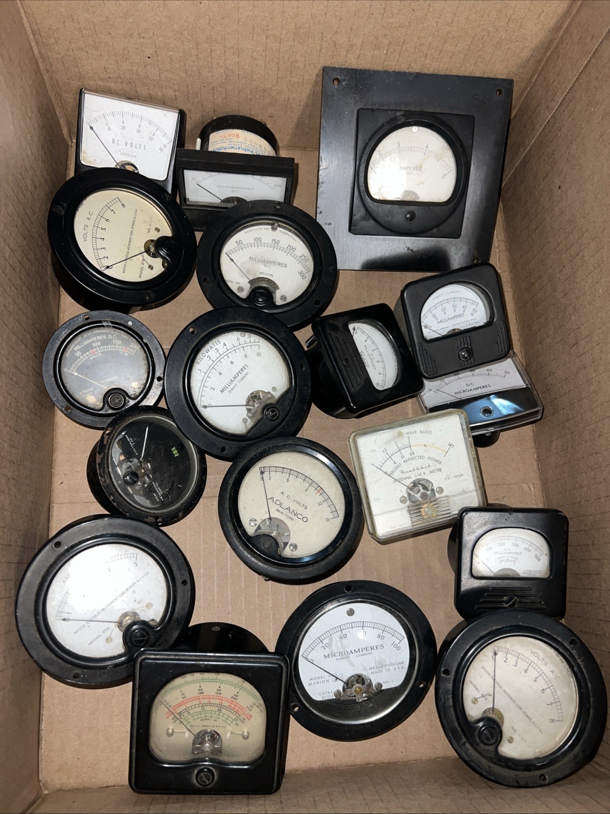 4552 HUGE OF 18 MILLIAMPERES ADLANCO HEATHHIT WESTERN ELECTRIC SIMPSON METERS