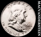 1960 Franklin Half Dollar - Choice Gem Brilliant Unc+++  Lustrous  #i1387