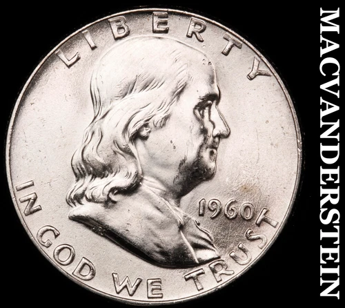 1960 Franklin Half Dollar - Choice Gem Brilliant Unc+++  Lustrous  #i1387
