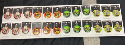 Beistle Vintage Halloween Buttons Mixed Lot Of 48 Brand New