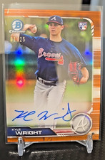 2017 Bowman Chrome Draft Kyle Wright Orange Refractor Auto /25 Rookie RC