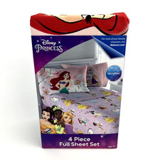 Disney PRINCESS 4 Piece Full Sheet Set Microfiber Dreams New