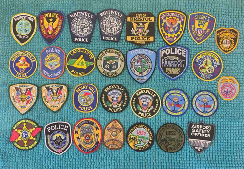 POLICE SHERIFF PATCH TENNESSEE - LOT COLLECTION 30 PATCHES