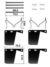 ATE Zubehörsatz Bremsbeläge Vorne (13.0460-0126.2) für Granada FORD Escort II