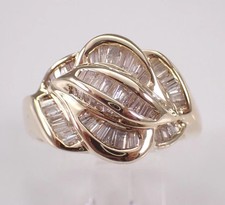 2Ct Baguette Lab Created Diamond Vintage Estate Wedding Ring Yellow Gold Plated