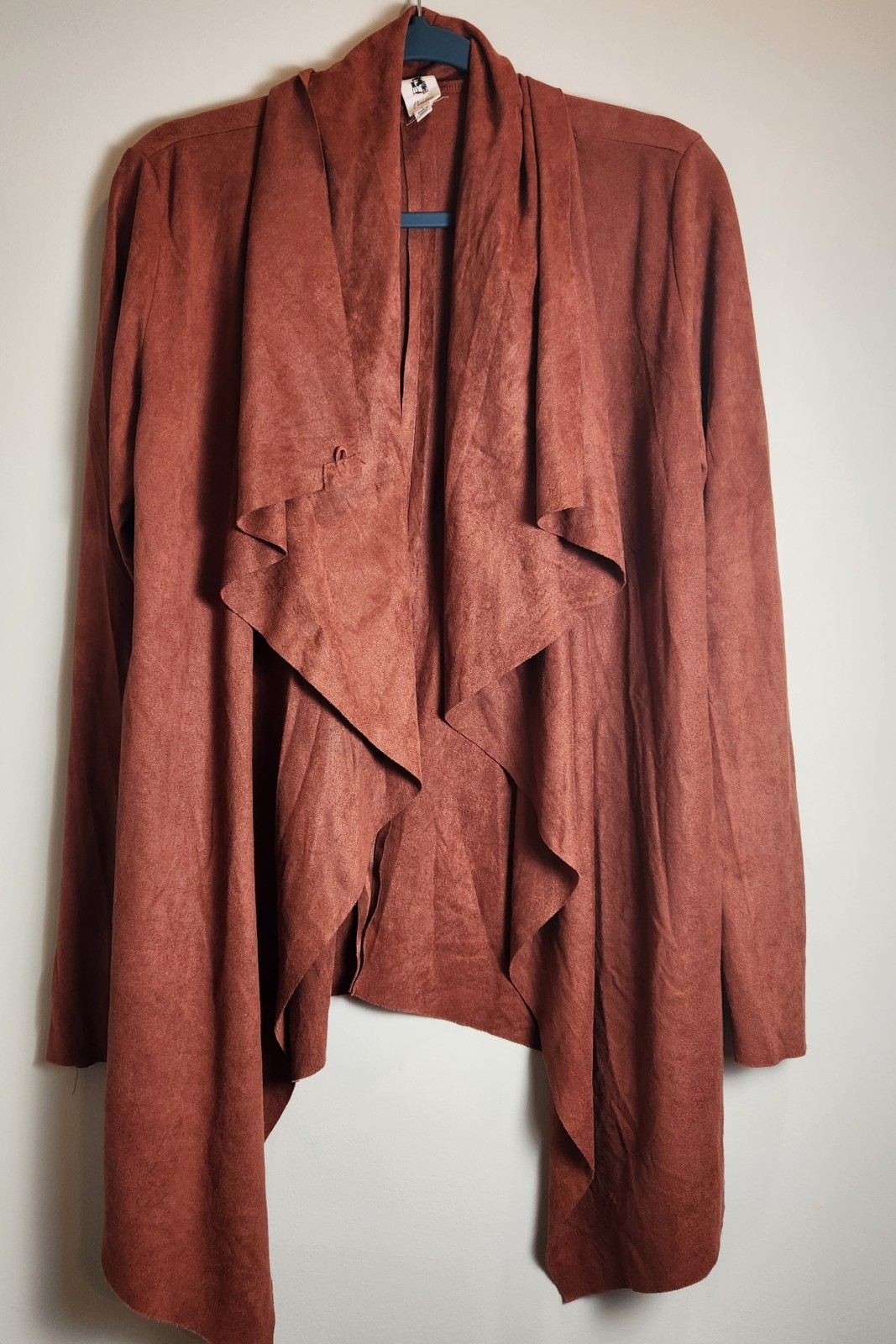 Flawless Rust Orange Draped Wrap Front Cardigan J… - image 1