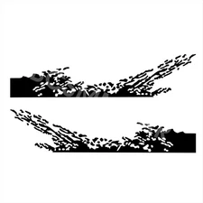 Car Body Splash Decal Graphic Vinyl Stickers Black Decoration 62.99in X 17.72in