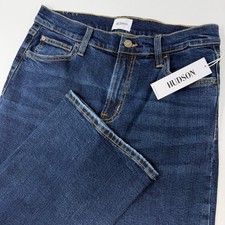 Hudson Rosalie High Rise Wide Leg Ankle Jeans Brooks Dark Indigo Womens 28 New