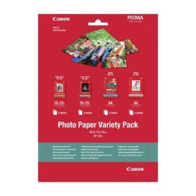 Original Canon VP-101 10x15cm und A4 Fotopapier Variety Pack 20 Blatt (0775b07