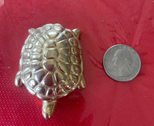 Vintage Avon Solid Perfume Compact Gold Tone TURTLE