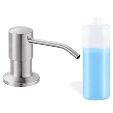 Built in Soap Dispenser for Kitchen Sink, Brushed Nickel Stainless Steel Counter