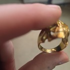Gold Skull Ring Stainless Steal Size 8 — photo 3
