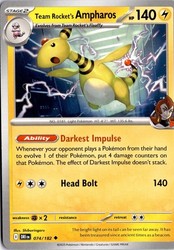 Team Rocket's Ampharos 074/182 Destined Rivals