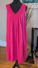 Anthony Richards Pink Sleeveless Shift Dress Women’s Plus Size Flowy Casua Dress