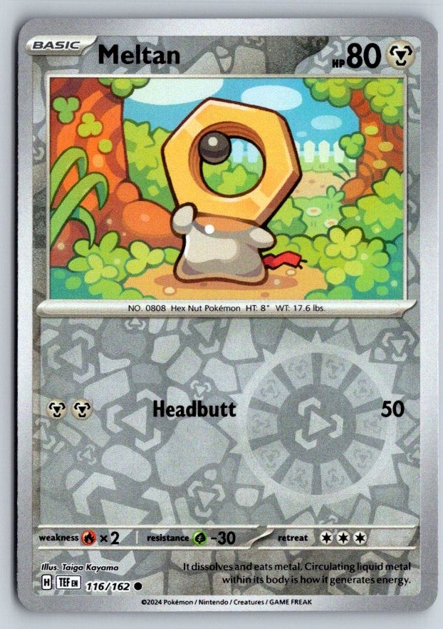 Meltan 116/162 Common Temporal Forces Pokemon Reverse Holo Near Mint