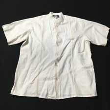 VTG SANCHEZ Guayabera Ivory Linen Button Up Shirt Men s 40 MERIDA ORIGINAL