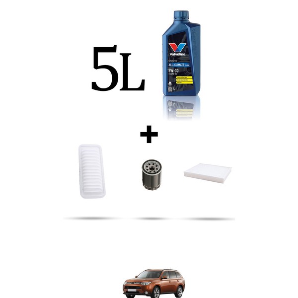 Hoffcar Wartungskit 3 Filter Und 5L ÖL FüR Mitsubishi Outlander III 2.0 Bifuel-image