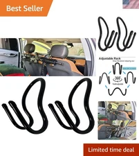 Heavy-Duty Gun Rack with Flexible Hooks - 2 Pack for Efficient Vehicle Storage