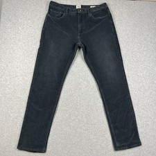 Flint  Tinder Huckberry Corduroy Slim Fit Pants Stretch 36x32 Mens Grey