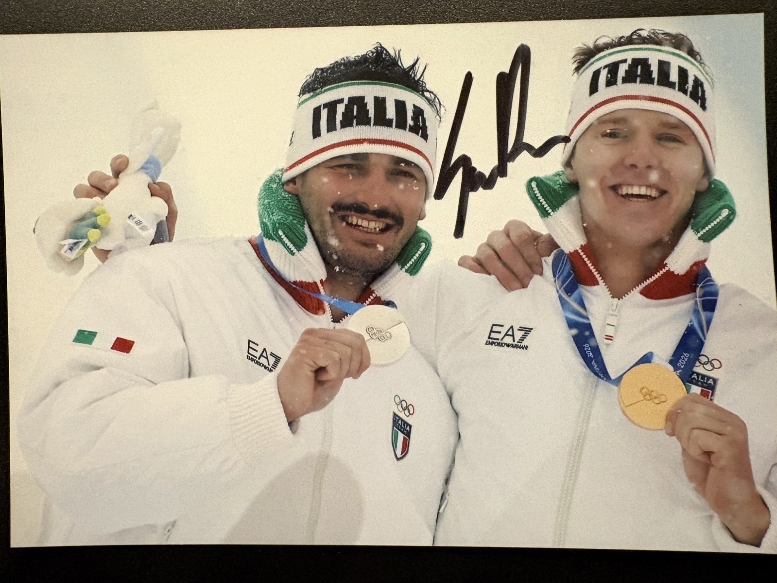 Simone Deromedis Oro Oly Milano-Cortina 2026 Foto Autografata