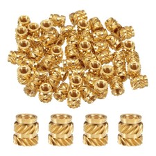 100pcs M2.5 Threaded Inserts Brass Heat Set Insert M2.5x5mm, OD 4.5mm